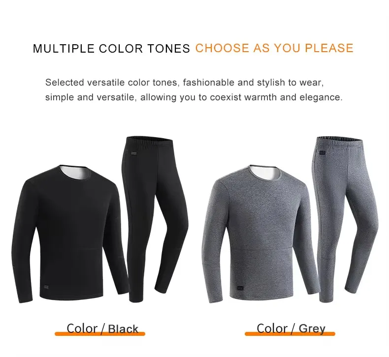 Unisex Heated Thermal Underwear Set