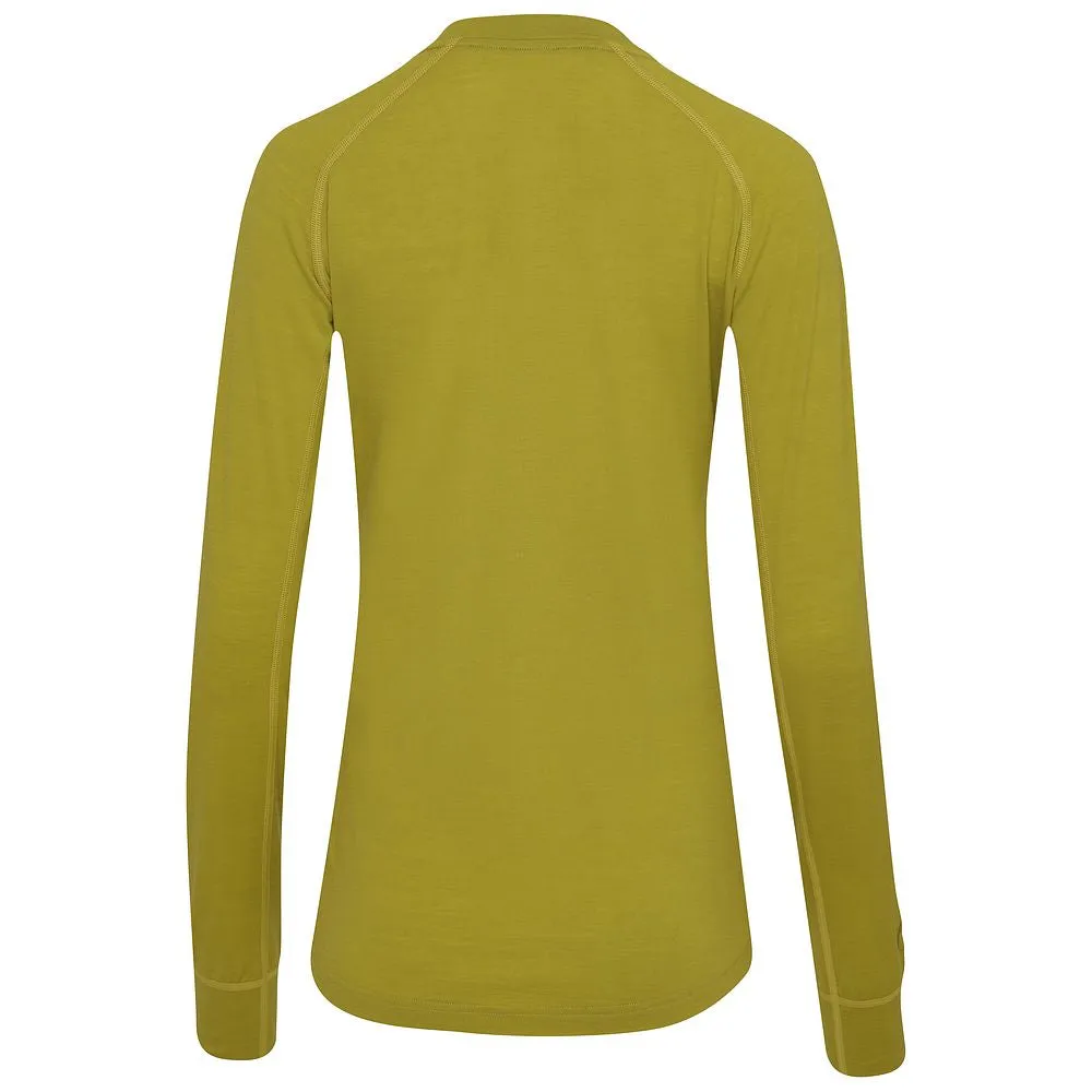 Womens 160 Merino Active Long Sleeve Crew (Lime)